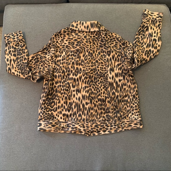 Saint Tropez West Leopard Linen Jean jacket Style - Picture 5 of 6